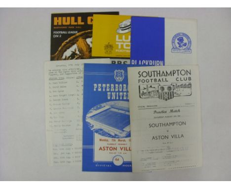 ASTON VILLA, 1964-1970, a collection of 6 rarer away football programmes, to include - 15/08/1964 Southampton [Friendly], 07/