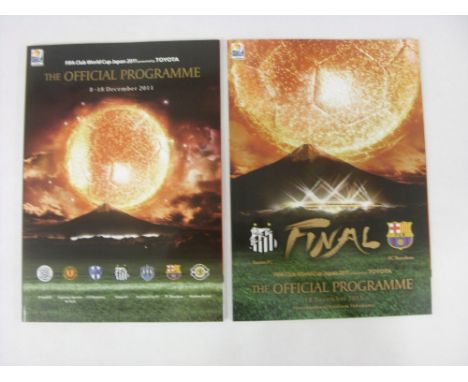 CUP FINAL, 2011, FIFA Club World Cup Final, a football programme, from the fixture Santos v Barcelona, played in Yokohama on 