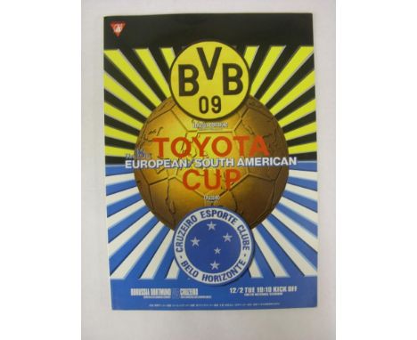 CUP FINAL, 1997, European/South American Cup Final, a football programme, from the fixture Borussia Dortmund v Cruzeiro, play