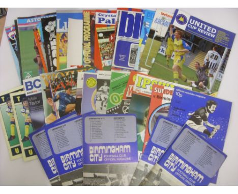 BIRMINGHAM CITY, 1972-2006, a selection of 41 home and away football programmes, from games in the FA Cup and Football League