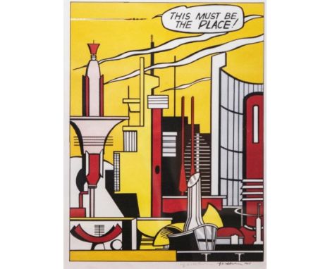 Roy Lichtenstein (American 1923-1997), 'This Must Be The Place', 1965, offset lithograph in colours on wove paper, signed in 