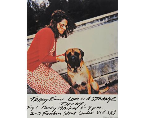 Tracey Emin (British 1963-), 'Love Is A Strange Thing', 2000, offset lithograph in colours on paper, signed, dated and number