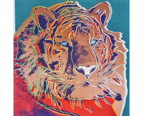 Andy Warhol (American 1928-1987), 'Siberian Tiger, from Endangered Species', 1983, screen print in colours on Lenox Museum Bo