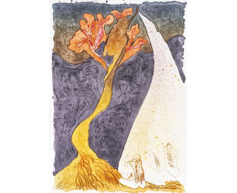 Chris Ofili (British 1968-), 'Ritual And Desire', 2009, lithograph in colours on Arches paper, signed, titled, dated and numb