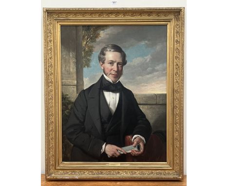 JOHN THOMAS PEELE; R.B.A. BRITISH 1822-1897. A portrait of John Robert Pollit 1816-1885. Signed and dated 1856. Oil on lined 