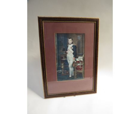 A print of the French General Napoleon Bonaparte, framed and glazed