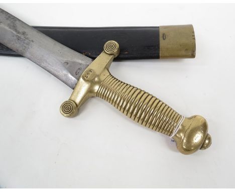 A French model 1831 Artilleryman's short sword of gladius form, with scabbard 