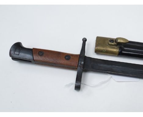 An Italian Sciabola-baionetta M91 No. C7934 bayonet with M91 scabbard