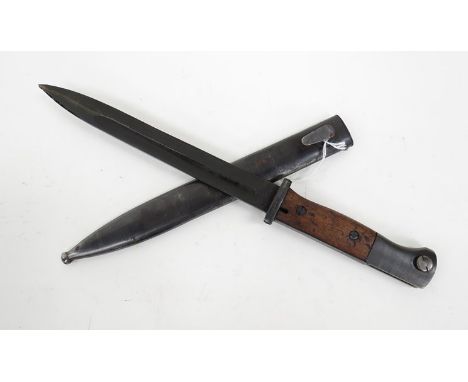 A German K98 bayonet by Carl Eickhorn with associated steel scabbard