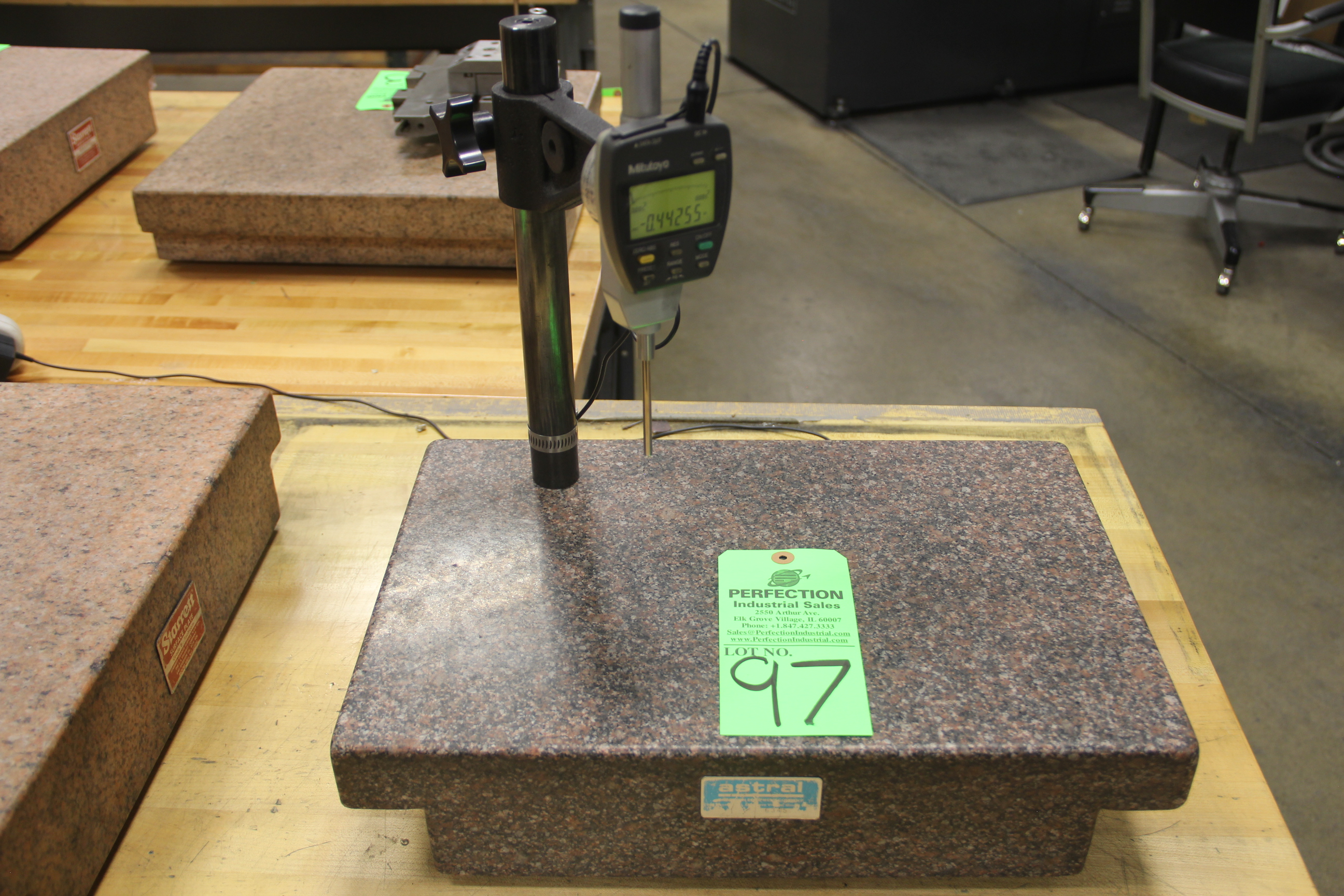 ASTRAL 12" x 18" Black Granite Double Ledge Surface Plate w/ Mitutoyo