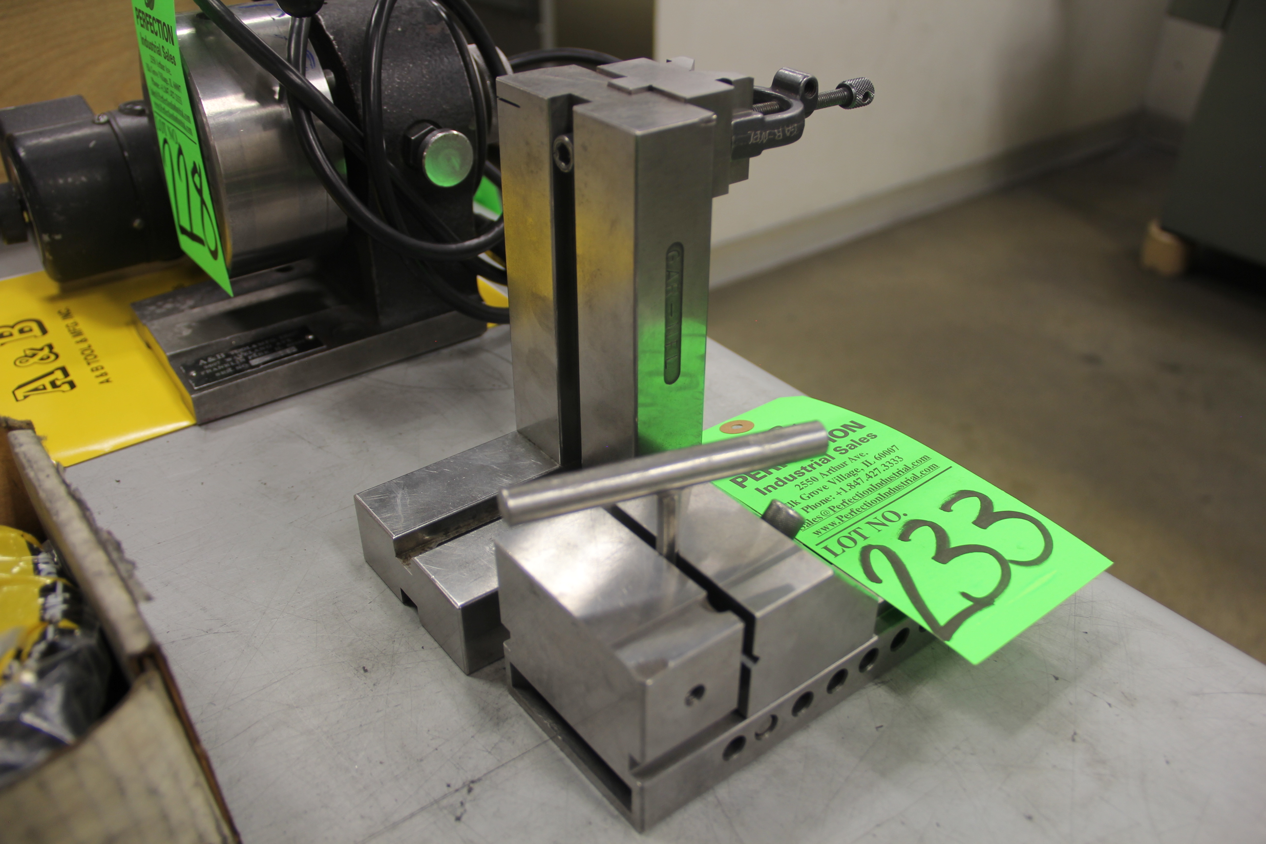 3" Grinding Vise and Knockout Pin Fixture