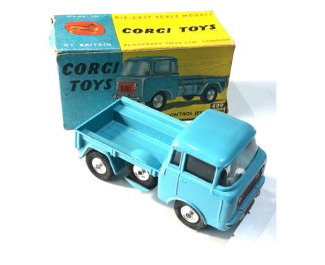 Corgi 409 Forward control jeep FC-150 in original box good condition 1 flaps missing  van in good near mint condition as show