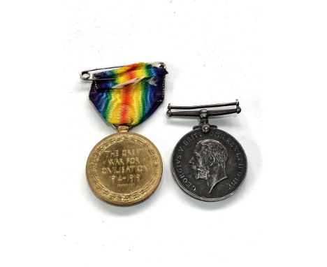 2 ww1 medals war medal named to 9348 awo cl2  t holmes worcester reg  the victory medal to sgt t.r hughes royal army medical 