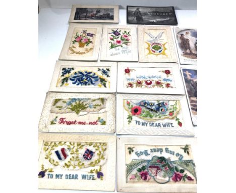 13 ww1 postcards includes edith cavell and arras 1915 silk postcards 