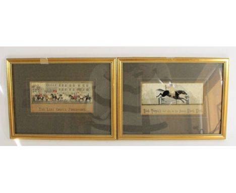 A Victorian Stevengraph, depicting Dick Turpin and Lady Godiva, 7 x 15cm (2) 