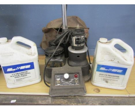 Vintage Brenray watch cleaning machine with 2 containers of solution