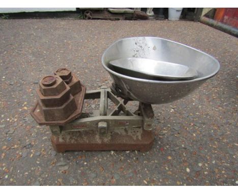 Vintage scales with weights 