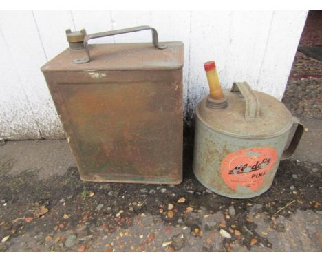vintage petrol and paraffin cans