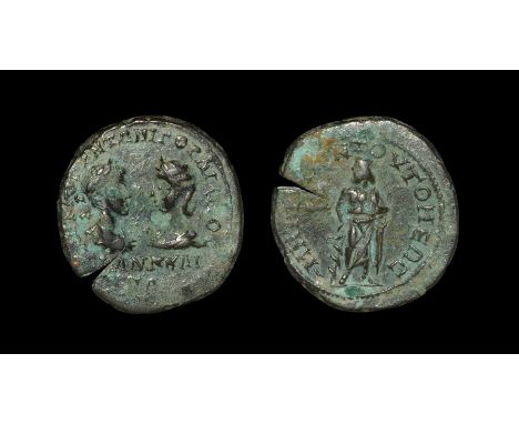 238-244 AD. Obv: AVT K M ANT GORDIANOC AVG CEB TRANKVLLINA legend with laureate, draped bust of Gordian right, facing draped 