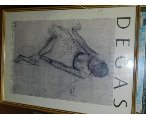 An exhibition poster for Degas in the Metropolitan, print, H: 67cm W: 45cm, together with an exhibition poster for 20th Centu