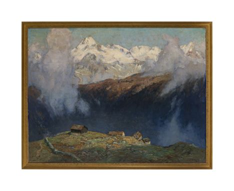 Franz Xaver Hoch
1869 Freiburg i. Br. - 1916 Châtas

"Morgen am Simplonpass"

R. u. signiert und 1913 datiert. Rücks. auf dem