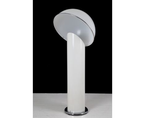 ENNIO CHIGGIO (Napoli 1938-Padova 2020). CIOT floor lamp with resin structure, opaline methacrylate lampshade, chromed metal 