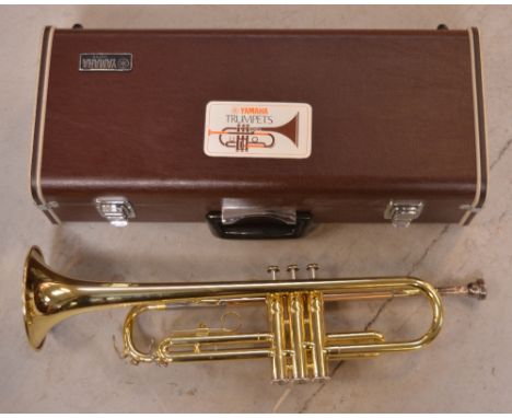 A Yamaha cornet contained within Yamaha hard case, model no.YTR2320 02510.