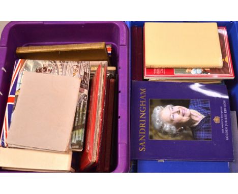 A quantity of Royal memorabilia relating to Elizabeth II to include books, photographs and ephemera, first day covers and ban