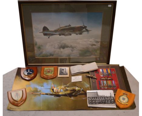 A quantity of RAF memorabilia relating to Private Frank Peakman who served in the First and Second World Wars, a set of First
