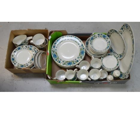 A Midwinter 'Spanish Garden' part dinner and tea service comprising nine dinner plates, seven tea plates, three side plates, 