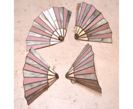 A quantity of Tiffany-style light fittings and parts, previously used in a cinema.