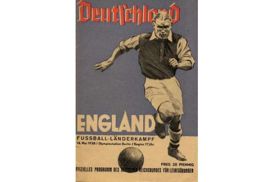 Football Programme 1938 Germany V England In Berl On 14th May 1938 36 Pages 15x21 Cm Officia