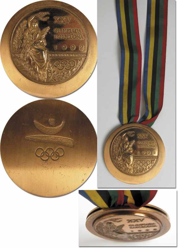 Olympic Games 1992. Bronze Winner's medal COA - Original bronze medal ...