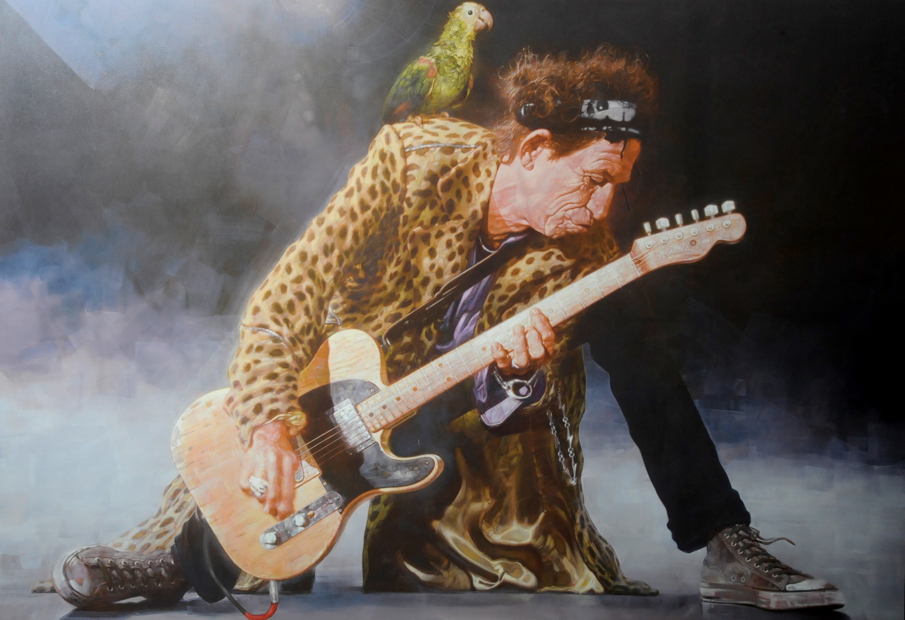 Limited Edition of 20 of Keith Richards playing guitar on stage