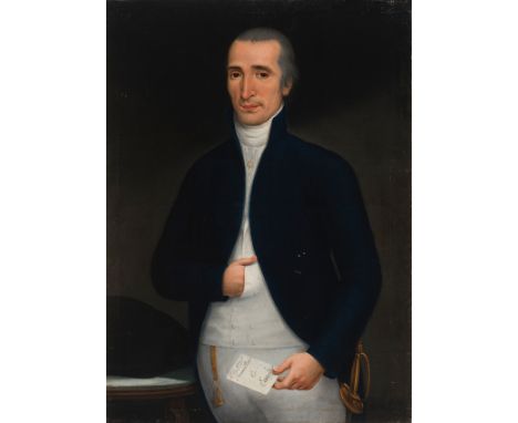 Juan del Río (Cuba, final third of the 18th century)‘Portrait of a Gentleman’Oil on canvas. Signed with "Rio lo pinto en la H