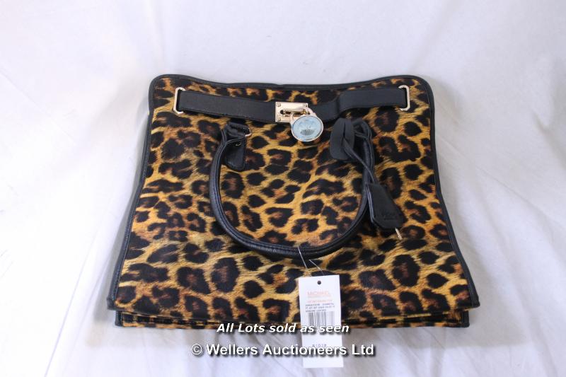 michael kors tt jet set chain shldr to genuine leather