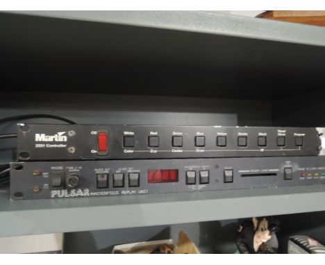 Two lighting controllers, Martin and Pulsar