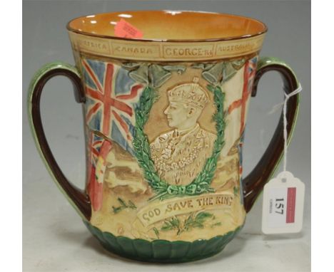 A Royal Doulton King George VI & Elizabeth Coronation loving cup, limited edition No.332/2000 Condition Report / Extra Inform