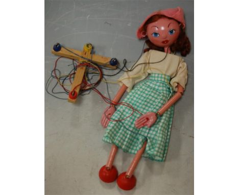 A boxed Pelham Puppet, standard puppet LS girl