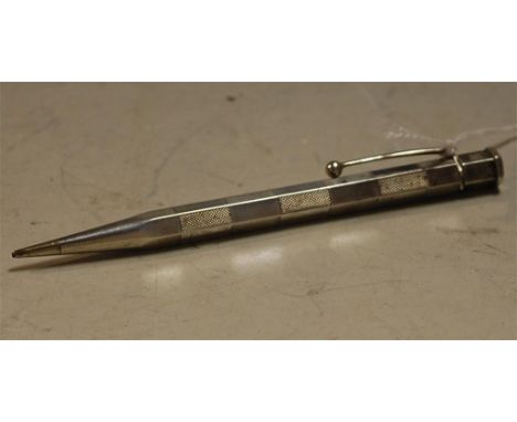 A mid 20th century Yardley sterling silver propelling pencil