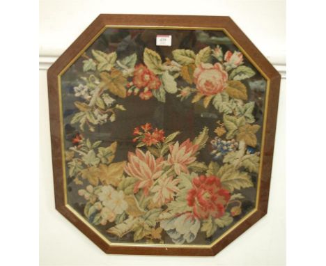 An early 20th century floral embroidered panel; together with a boxed Corinthian bagatelle board; and a FitBits Engineering f