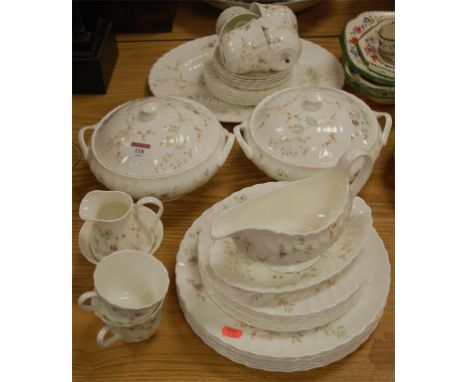 A Wedgwood part tea and dinner service in the Campion pattern, to include; tureens and covers, meat plates etc 