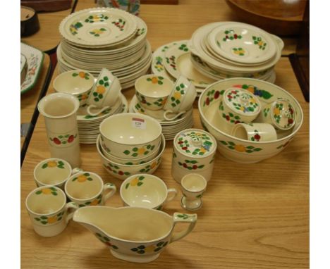 An Royal Adams Ivory Titian ware part tea and dinner service