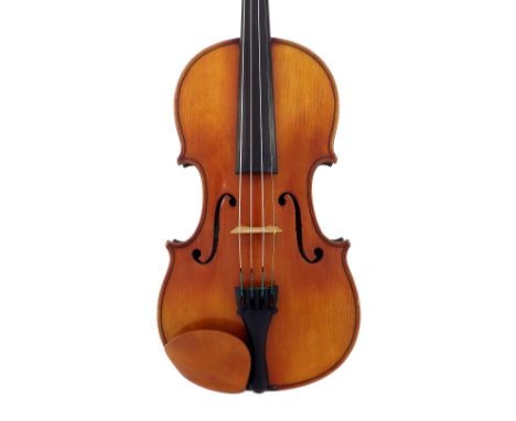 French Laberte violin by and labelled Jacques Leclerc, Anno 1923, the two piece back of medium curl with similar wood to the 