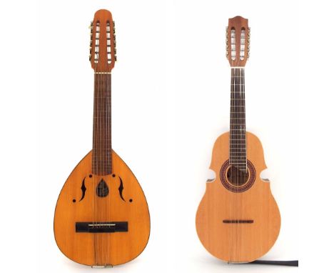 Vicente Tatay Tomas twelve string bandurria, soft case; together with a Blue Moon model GR3630 ten string bandurria, soft cas
