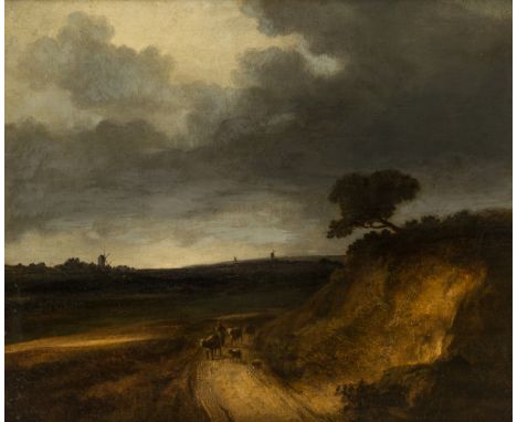 ATTRIBUTED TO GEORGES MICHEL (FRENCH 1763-1843)Retour a la tombee de la nuit, oil on canvas50 x 60 cm (19 3/4 x 23 5/8 in.)st