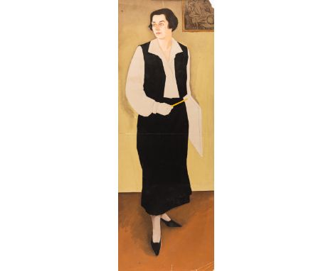 NIKOLAY STEPANOVICH TROSHIN (RUSSIAN 1897-1990)Portrait of Olga Deineko, gouache on paper88 x 32 cm (35 x 12 1/2 in.)PROVENAN