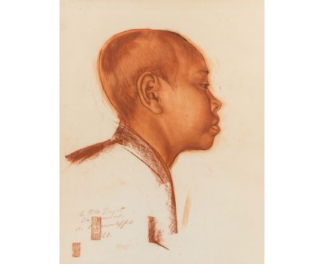 ALEKSANDR YEVGENIEVICH YAKOVLEV (RUSSIAN 1887-1938)Portrait of a Boy, 1920sanguine on paper53.3 x 41.5 cm (21 x 16 1/8 in.)si