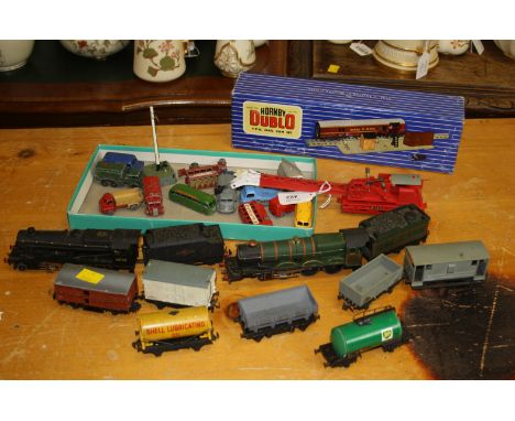 A Hornby Dublo Mallard Locomotive and Tender, No 3211, for three rail 12 volt electric railways (boxed), together with a Bris