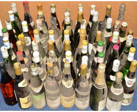 A LARGE COLLECTION OF OLD EUROPEAN WHITE, ROSE AND SPARKLING WINE, including French, German, Swiss, Spanish and Italian wines
